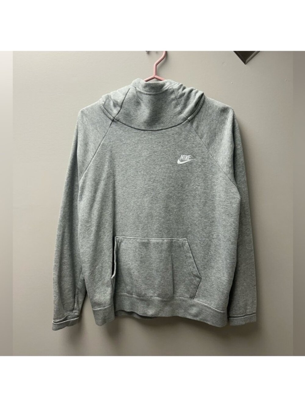 Nike Sportswear Essential‎ Funnel-Neck Grey Pullover Hoodie